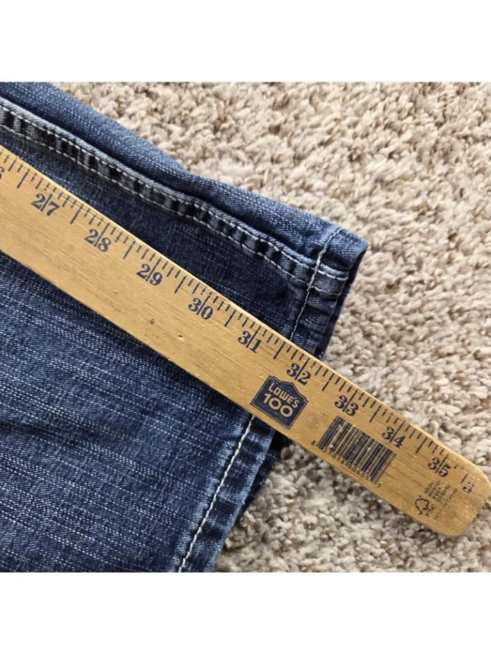 Flypaper Jeans Mens 38x32 Blue Cotton Denim Bootcut Dark Wash